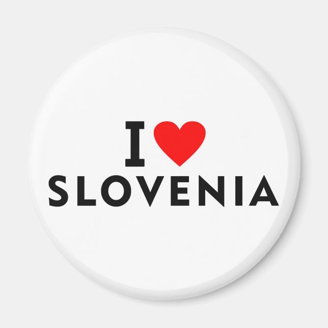 I love Slovenia country like heart travel tourism Magnet (Front)