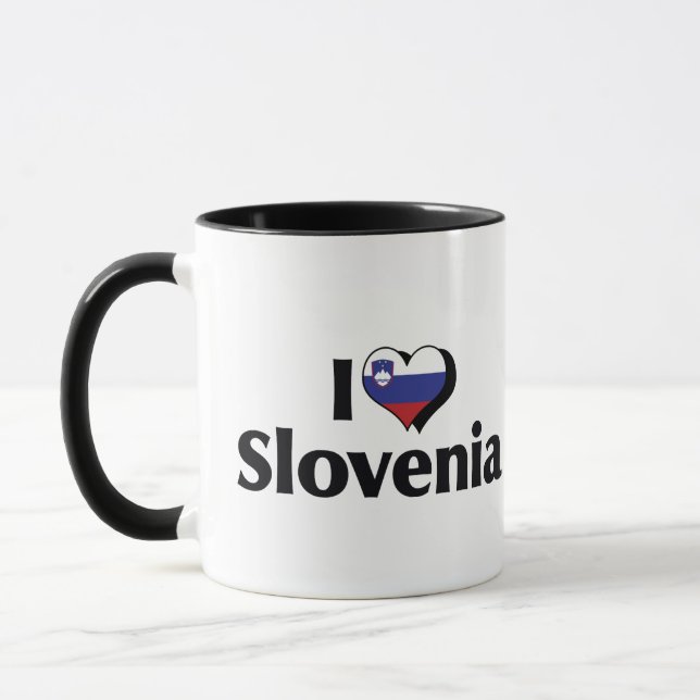 I Love Slovenia Flag Mug (Left)