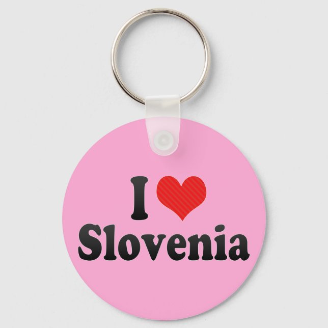 I Love Slovenia Key Ring (Front)