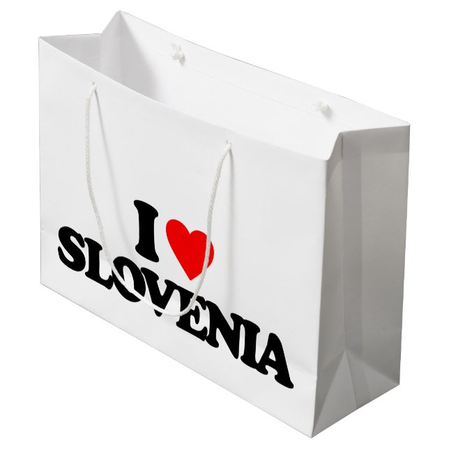 I LOVE SLOVENIA LARGE GIFT BAG (Front Angled)