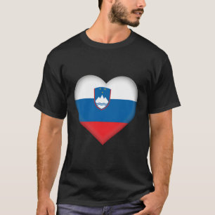 I Love Slovenia Slovenian Flag Heart Outfit T-Shirt
