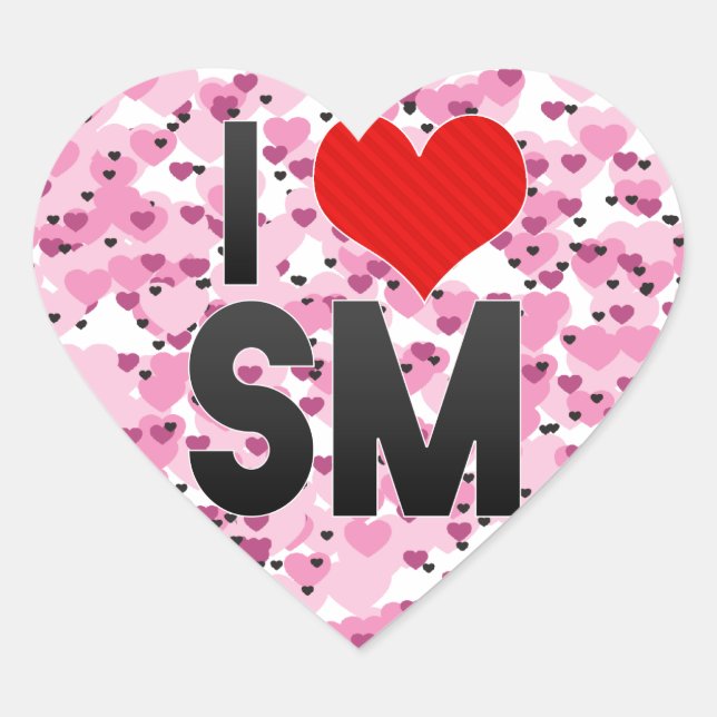 I Love SM Heart Sticker (Front)
