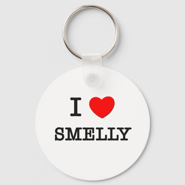 I Love Smelly Key Ring (Front)