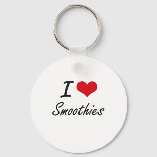 I Love Smoothies artistic design Key Ring