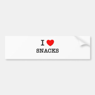 I Love Snacks Bumper Sticker