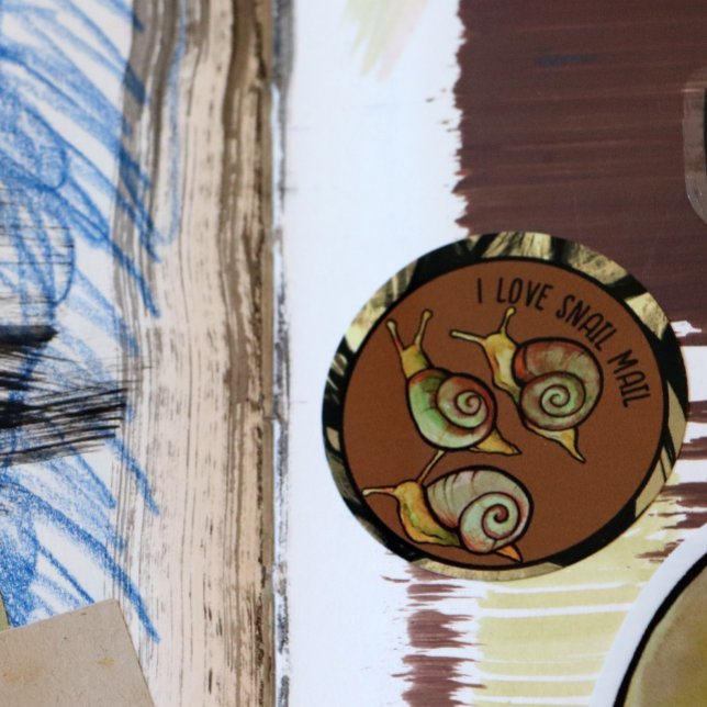 I Love Snail Mail Classic Round Sticker (Creator Uploaded)