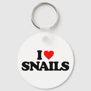 I LOVE SNAILS KEY RING