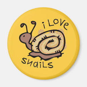 I Love Snails Magnet