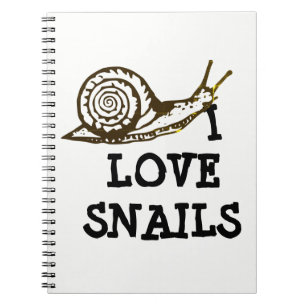 I Love Snails Spiral Notebook