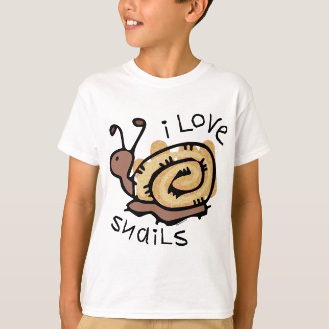 I Love Snails T-Shirt (Front)