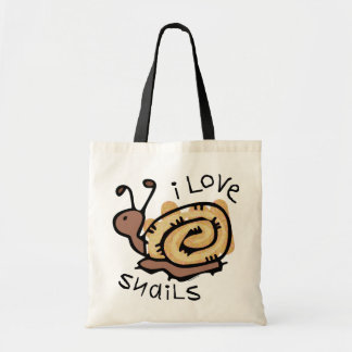 I Love Snails Tote Bag