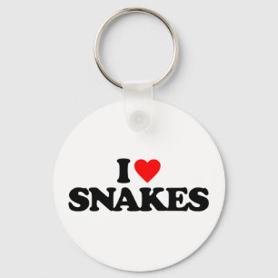 I LOVE SNAKES KEY RING