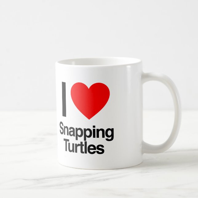 i love snapping turtles coffee mug (Right)