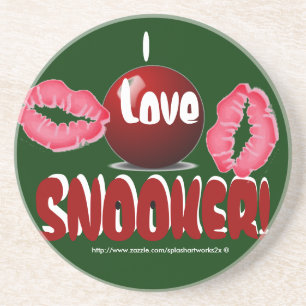 "I LOVE SNOOKER! Coaster" Coaster