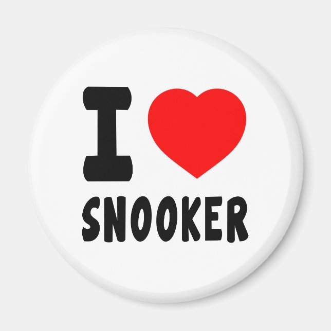 I Love Snooker Magnet (Front)