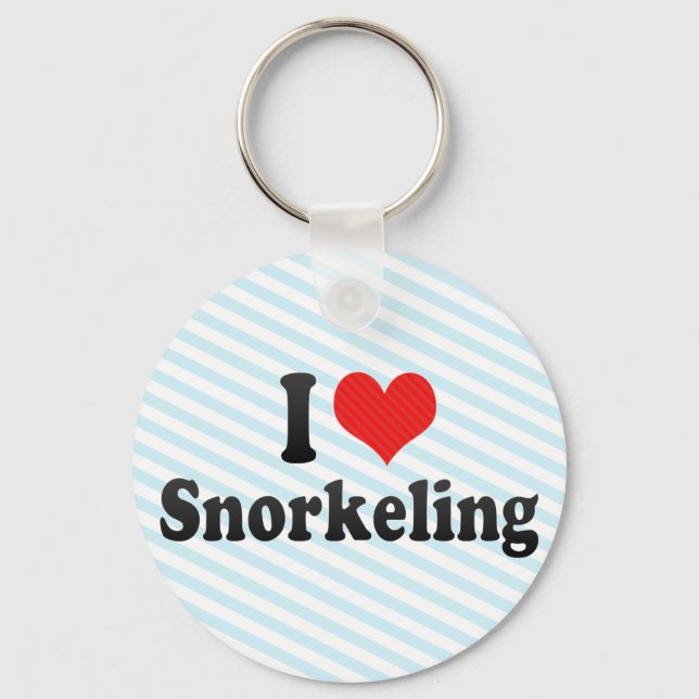 I Love Snorkelling Key Ring (Front)