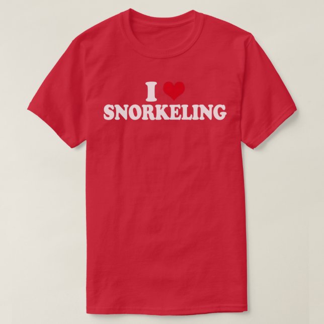 I Love Snorkelling T-Shirt (Design Front)