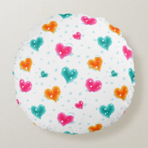 I love snow Christmas Round Cushion