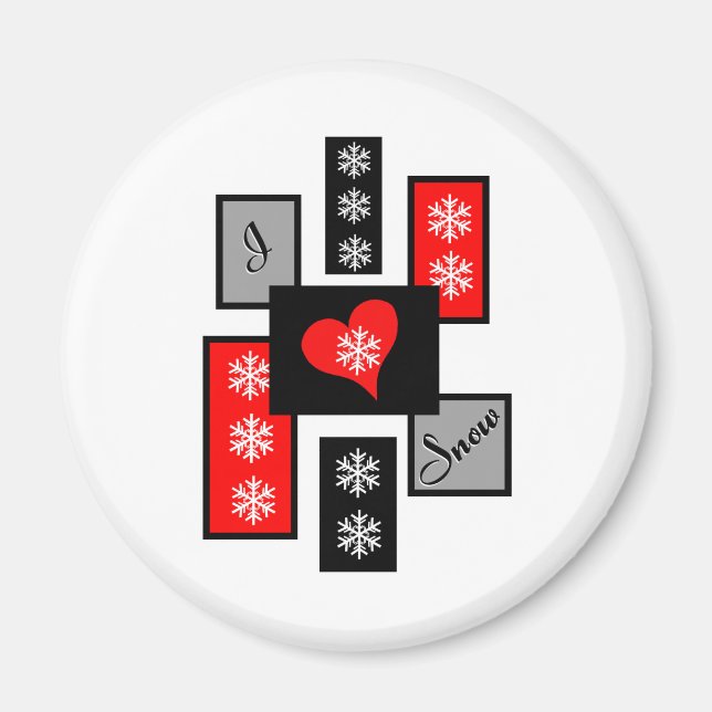 I Love Snow Magnet (Front)