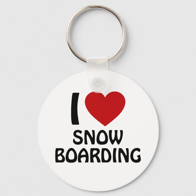 I love snowboarding key ring (Front)