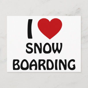 I love snowboarding postcard