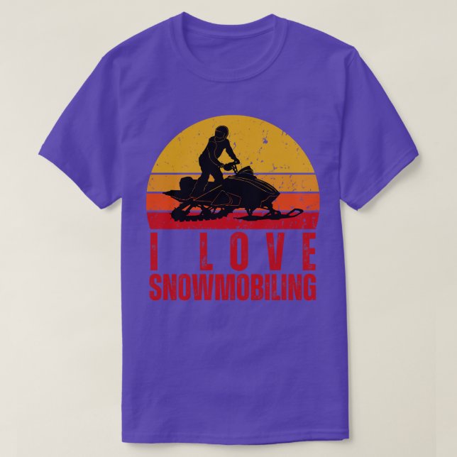 I Love Snowmobiling 1 T-Shirt (Design Front)