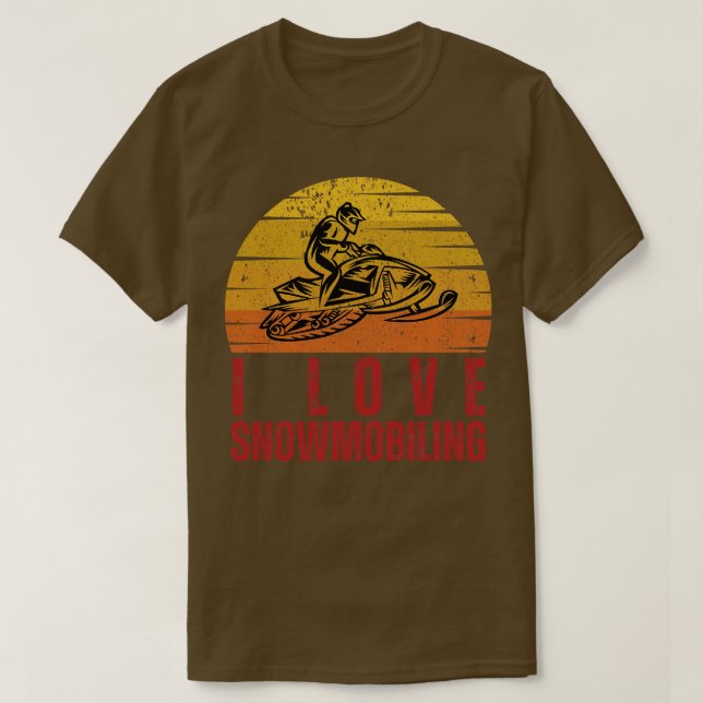 I Love Snowmobiling 7 T-Shirt (Design Front)