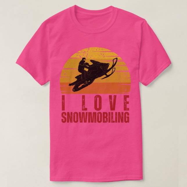 I Love Snowmobiling 8 T-Shirt (Design Front)