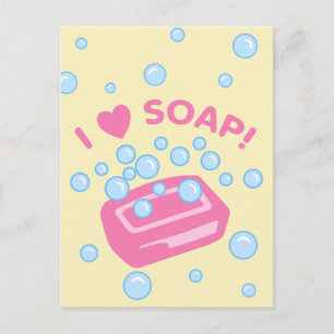 I Love Soap Postcard