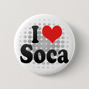 I Love Soca 6 Cm Round Badge
