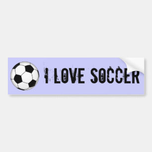 I LOVE SOCCER BUMPER STICKER