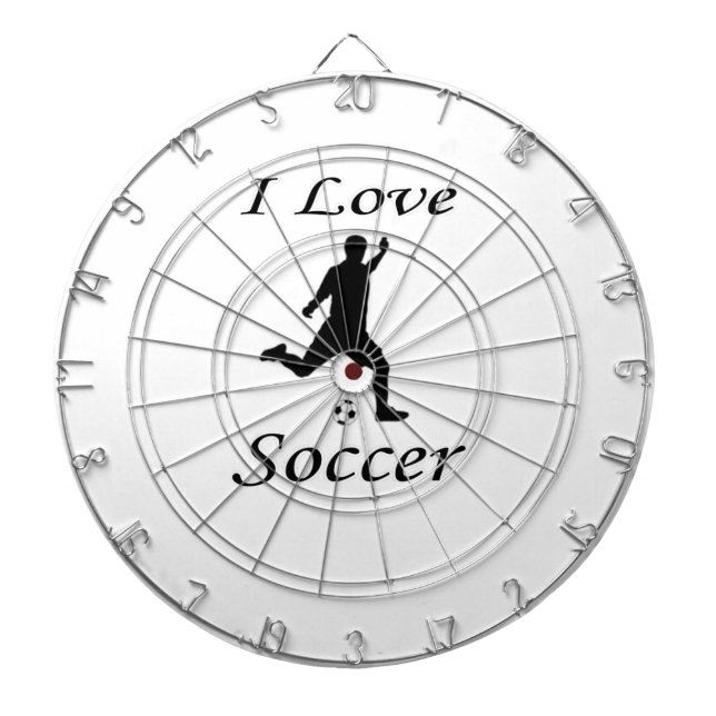 I Love Soccer Dartboard (Front)