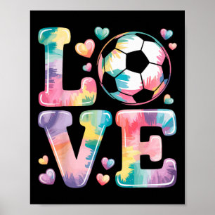 I Love Soccer Goalie Girl Player Fan Game Day Tie Poster