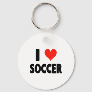 I Love Soccer - Heart Soccer Futbol Field Pitch Go Key Ring