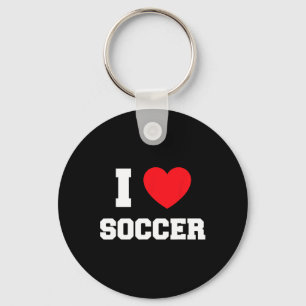 I Love Soccer Key Ring