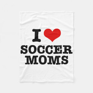 I Love Soccer Moms Heart Fleece Blanket