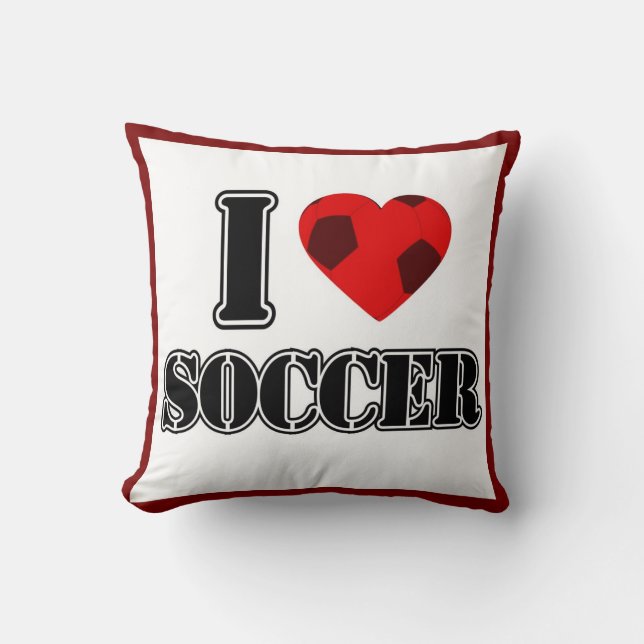 I Love Soccer - Pillow (Front)