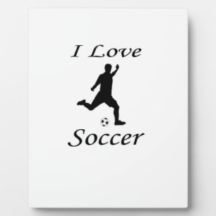 I Love Soccer Plaque