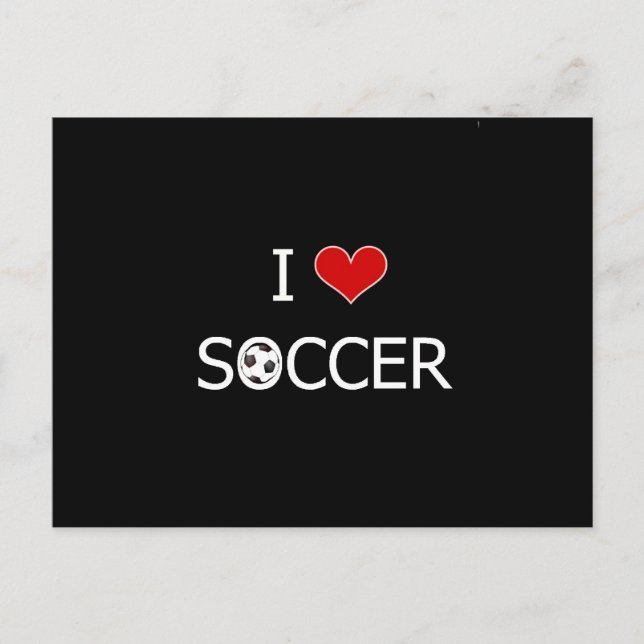 I Love Soccer Postcard (Front)