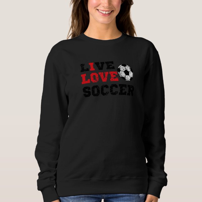 I Love Soccer Vintage Sweatshirt (Front)