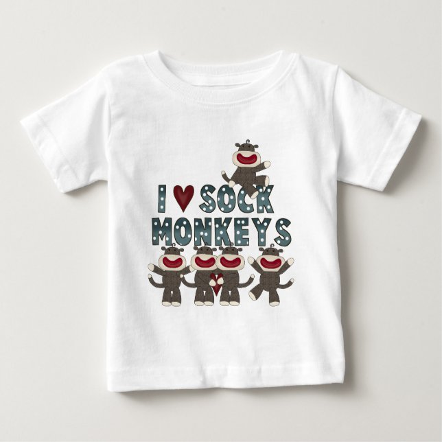 I Love Sock Monkeys Tshirts and Gifts (Front)