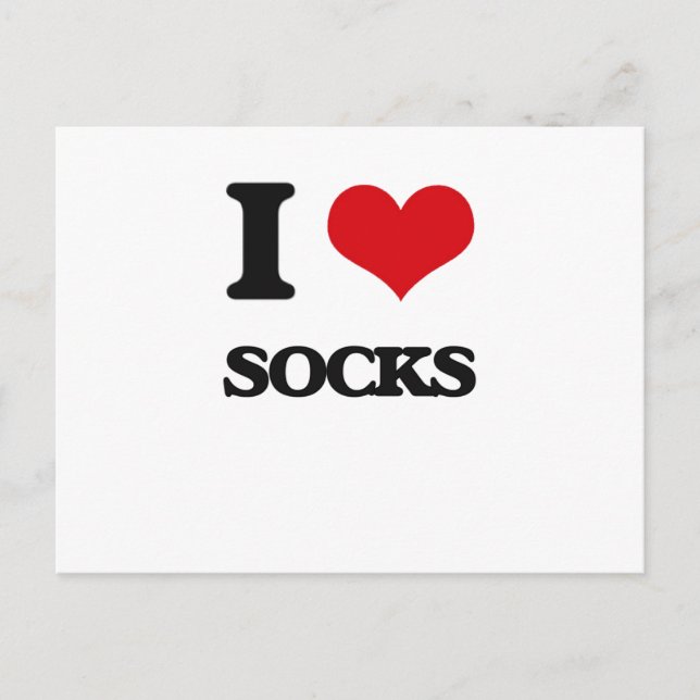 I love Socks Postcard (Front)