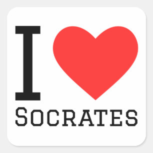 I love Socrates Square Sticker