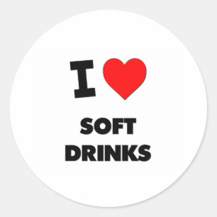 I love Soft Drinks Classic Round Sticker