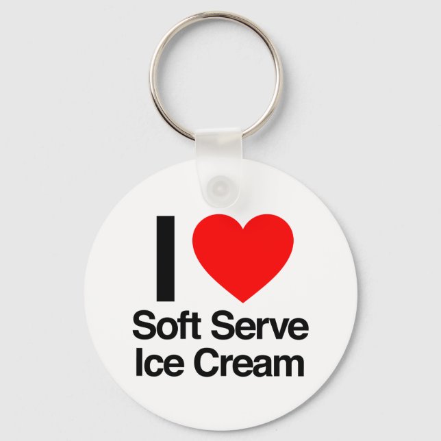 i love soft serve ice cream key ring (Front)