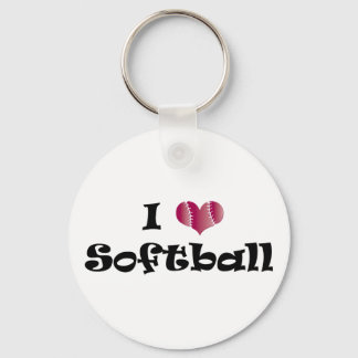 I love Softball Key Ring