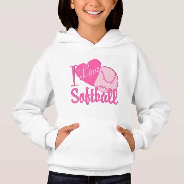 I Love Softball Pink (Front)