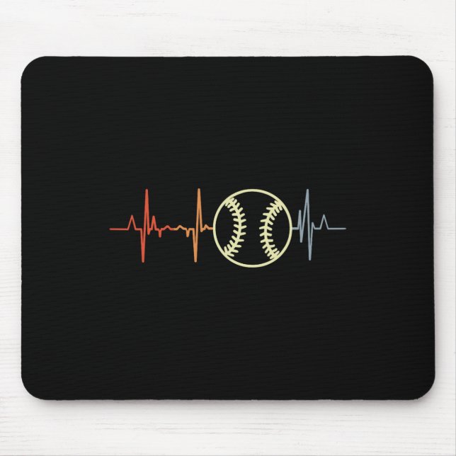 I Love Softll Retro Softller Ecg  Mouse Pad (Front)