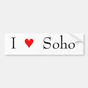 I love soho bumper sticker