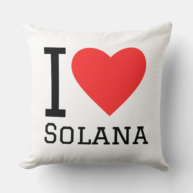I love Solana Cushion (Front)
